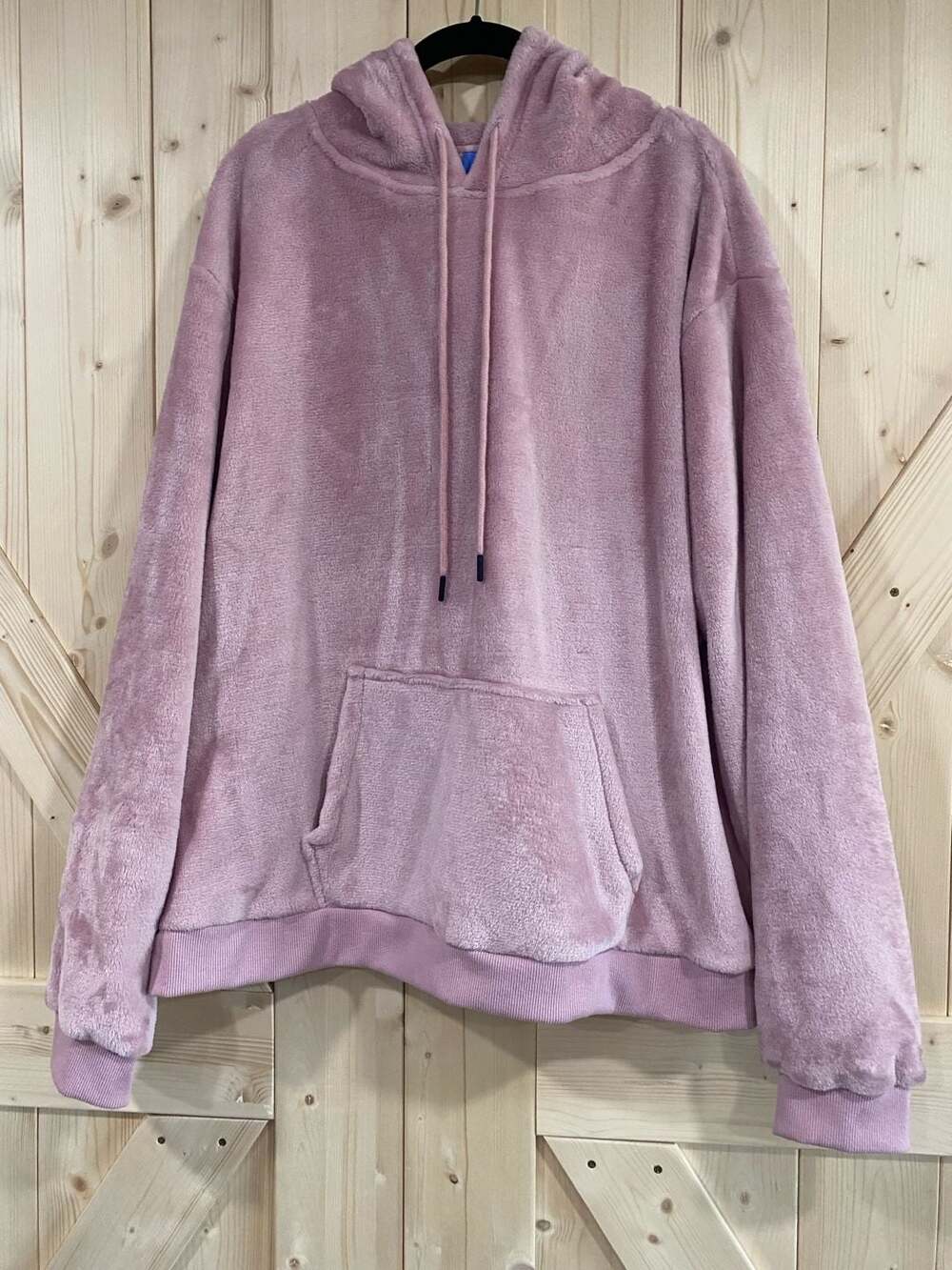 Ideology Womens Velour Drop-Shoulder Hoodie Blush Pink Size S Small